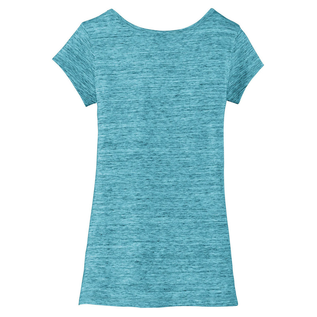 District Women's Aquamarine Extreme Heather V-Neck Tee