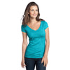 District Women's Aquamarine Extreme Heather V-Neck Tee