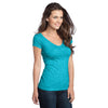 District Women's Aquamarine Extreme Heather V-Neck Tee