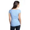 District Women's Blue Extreme Heather V-Neck Tee