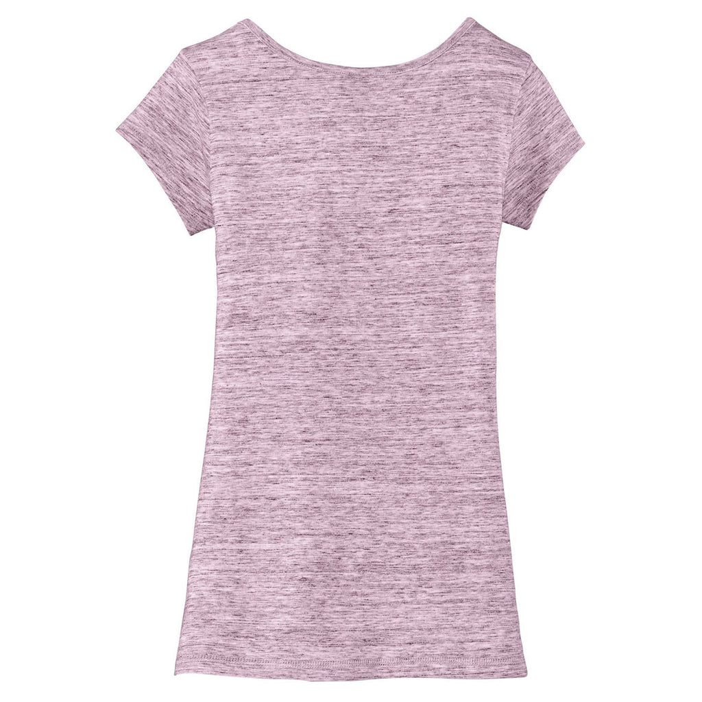 District Women's Deep Berry Extreme Heather V-Neck Tee