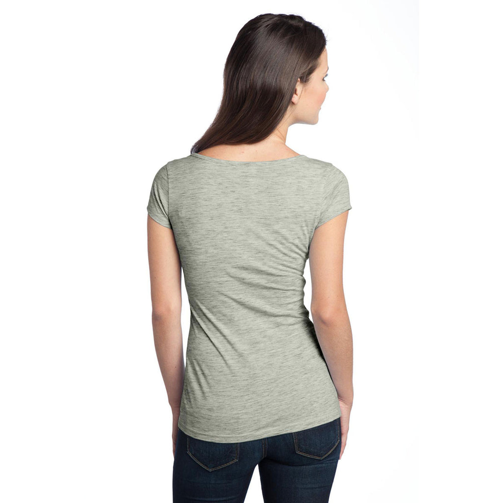 District Women's Grey Extreme Heather V-Neck Tee