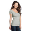 District Women's Grey Extreme Heather V-Neck Tee