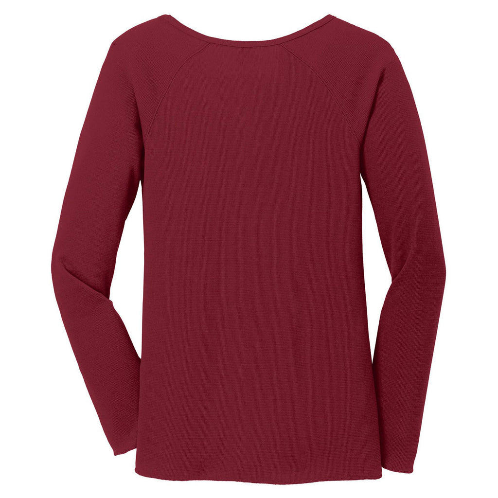 District Women's Cardinal Long Sleeve Thermal