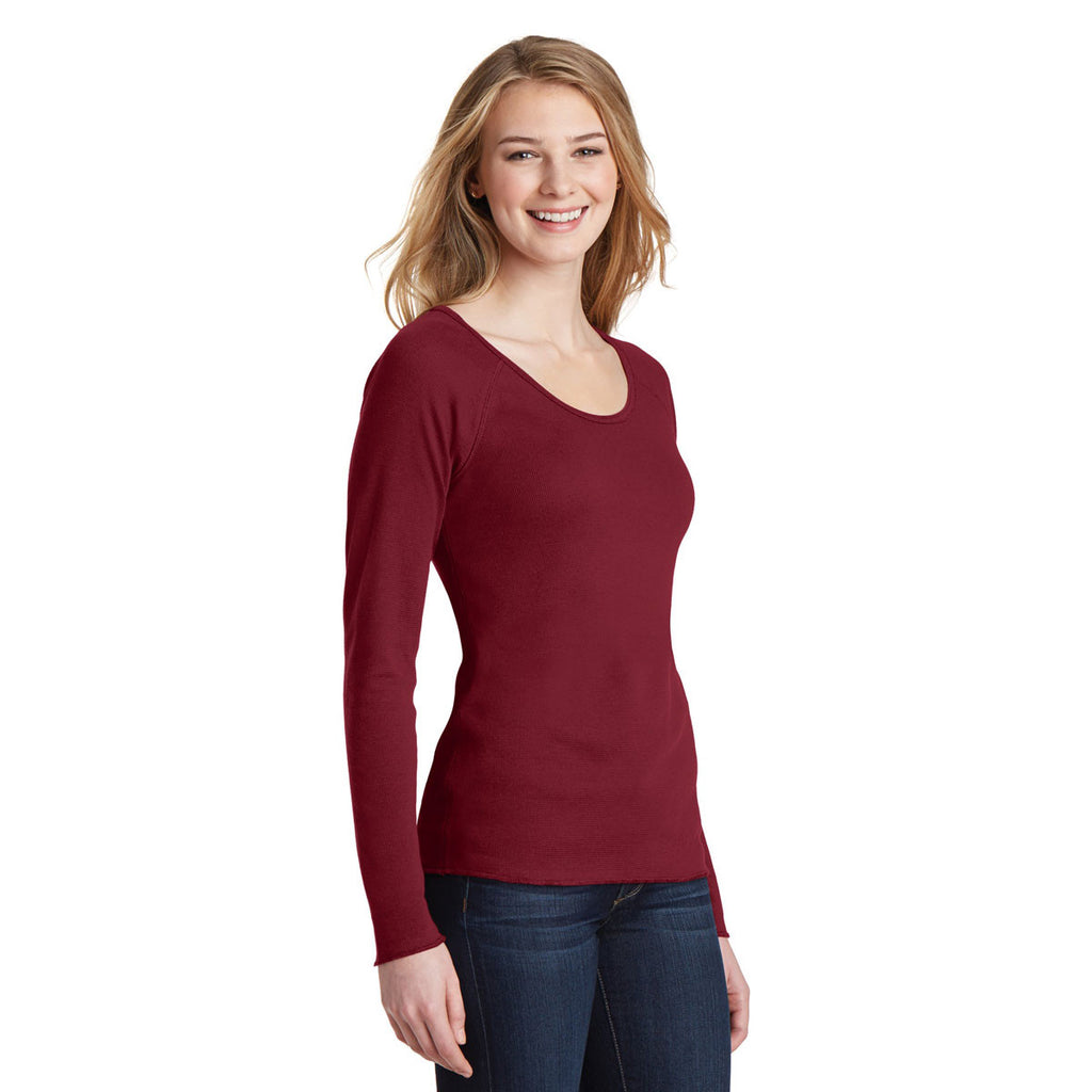 District Women's Cardinal Long Sleeve Thermal