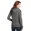 District Women's Marled Black Marled Fleece Full-Zip Hoodie