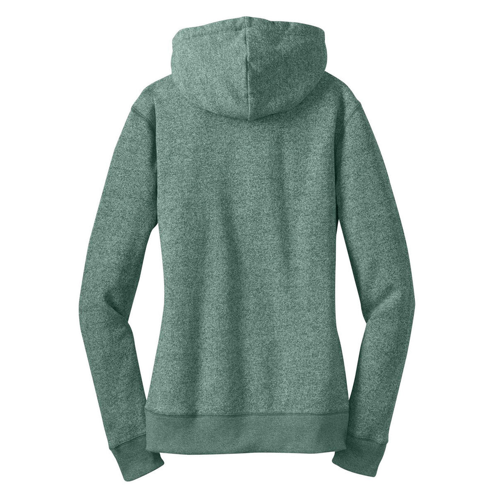 District Women's Marled Evergreen Marled Fleece Full-Zip Hoodie