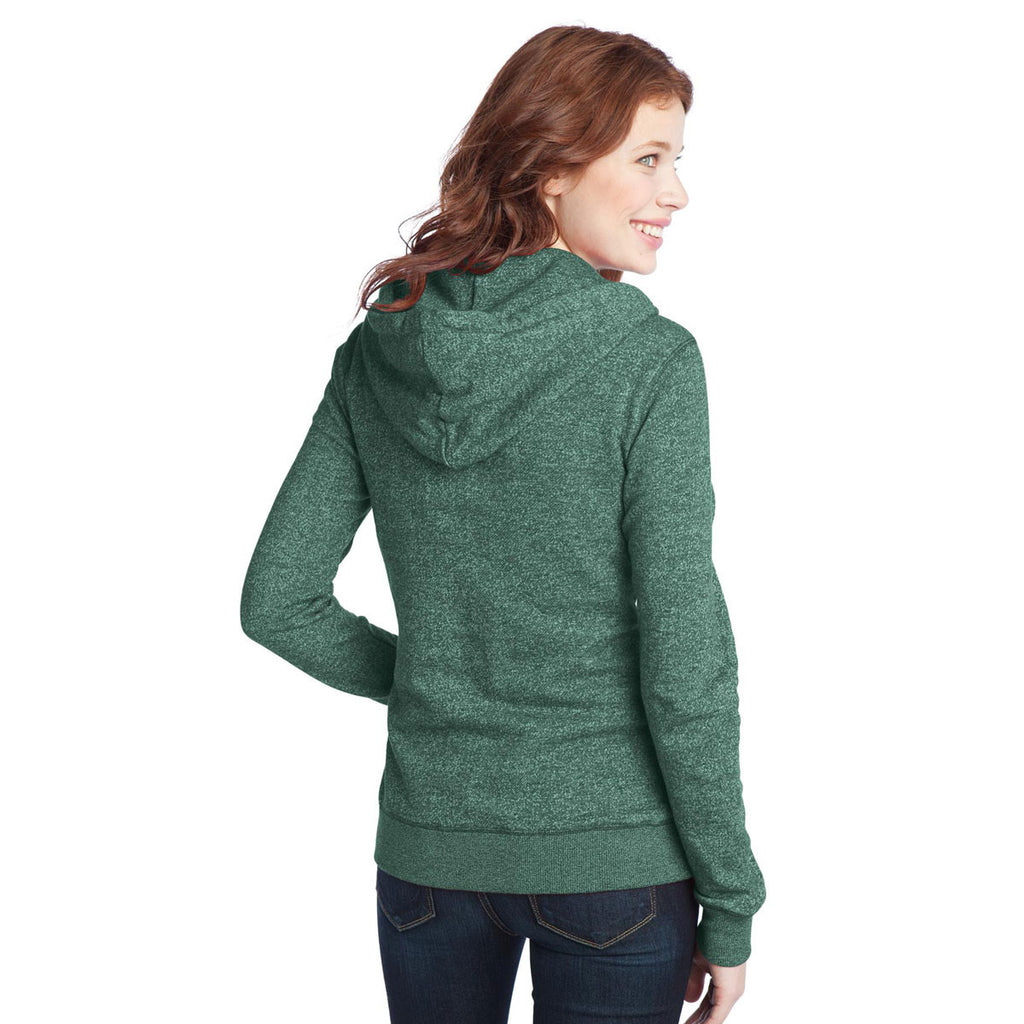 District Women's Marled Evergreen Marled Fleece Full-Zip Hoodie