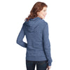 District Women's Marled Storm Blue Marled Fleece Full-Zip Hoodie