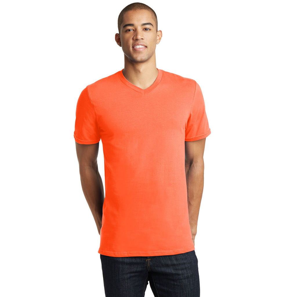 District Men's Neon Orange The Concert Tee V-Neck