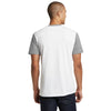 District Men's White/Light Heather Grey Very Important Tee with Contrast Sleeves and Pocket