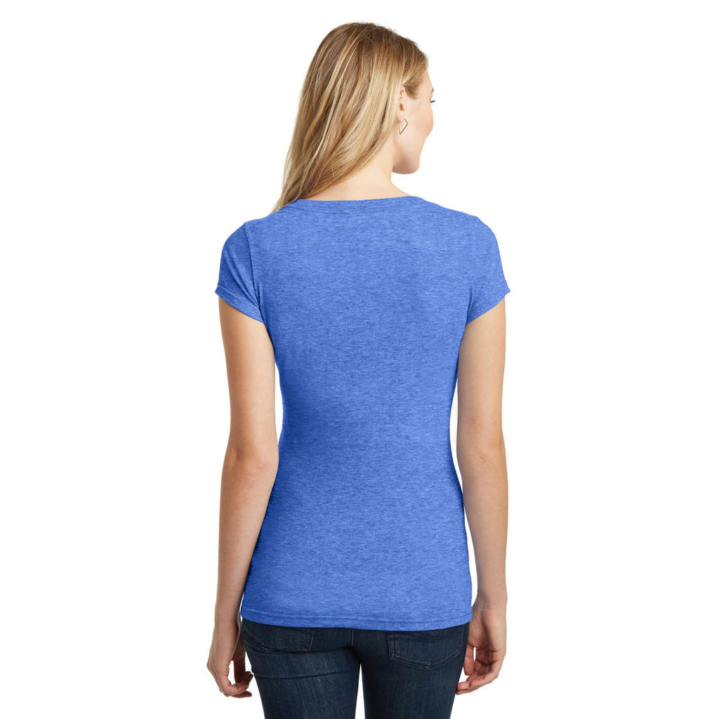 District Women's Heathered Royal Very Important Tee Deep V-Neck