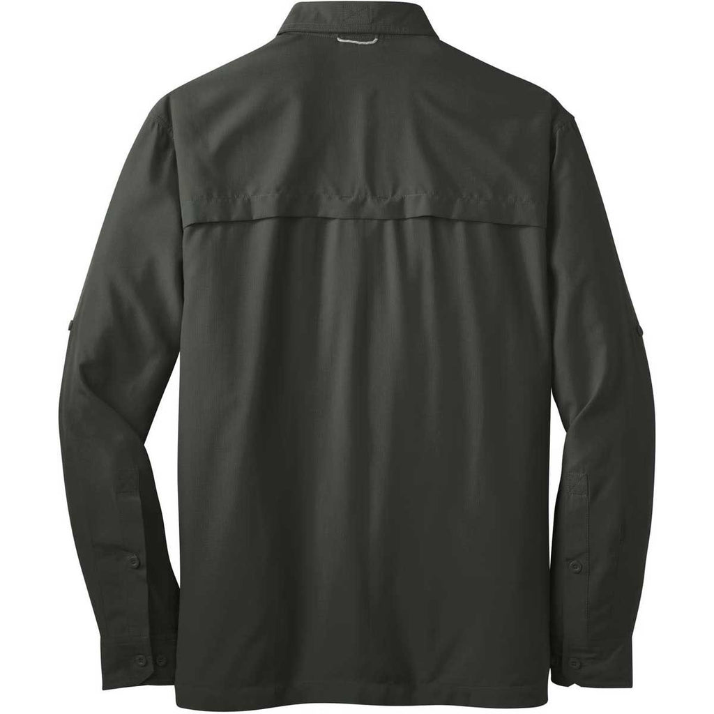 Scales Built Pro Performance Long Sleeve Fishing Shirt Pocket L Large Gray  Grey 