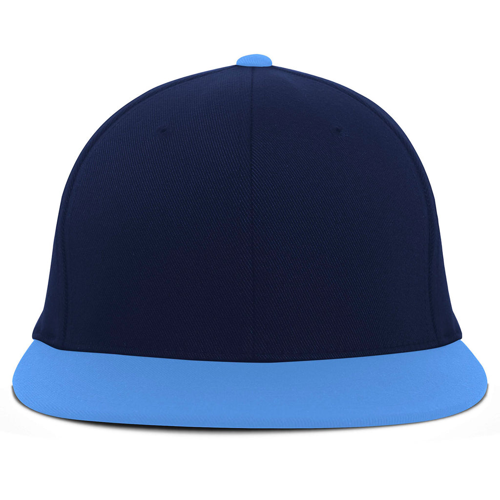 Pacific Headwear Navy/Columbia Blue Premium A/C2 Performance Flexfit Cap - Sample