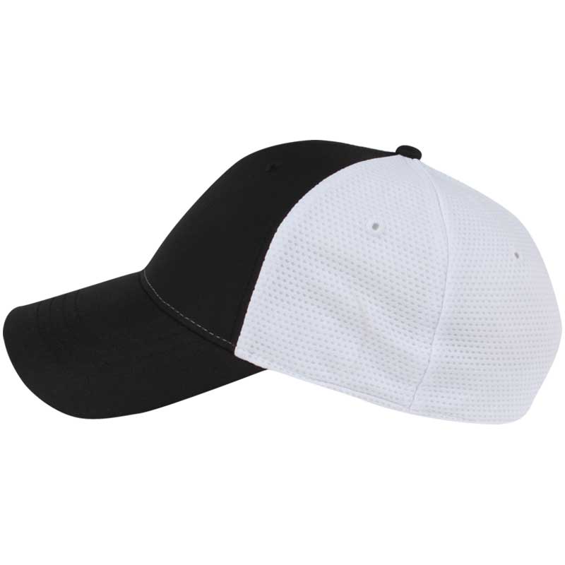 Ahead Black/White Fitted Mesh Back Cap