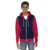 American Apparel Unisex Navy/Red Flex Fleece Zip Hoodie