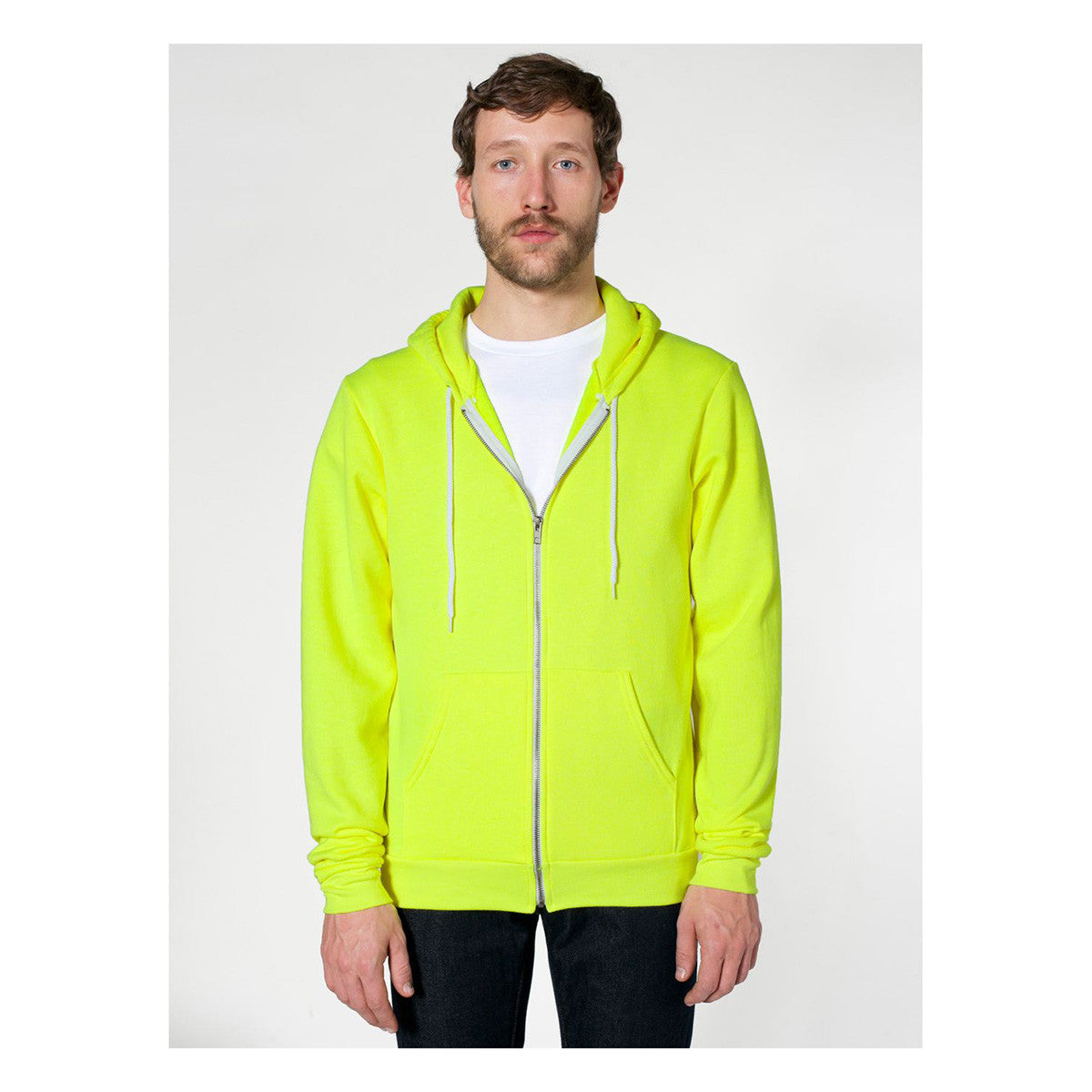 American apparel f497w unisex flex fleece zip on sale hoodie