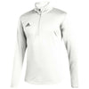 adidas Men's White/Grey Five Under The Lights Long Sleeve Knit 1/4 Zip