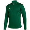 adidas Men's Team Dark Green/White Under The Lights Long Sleeve Knit 1/4 Zip