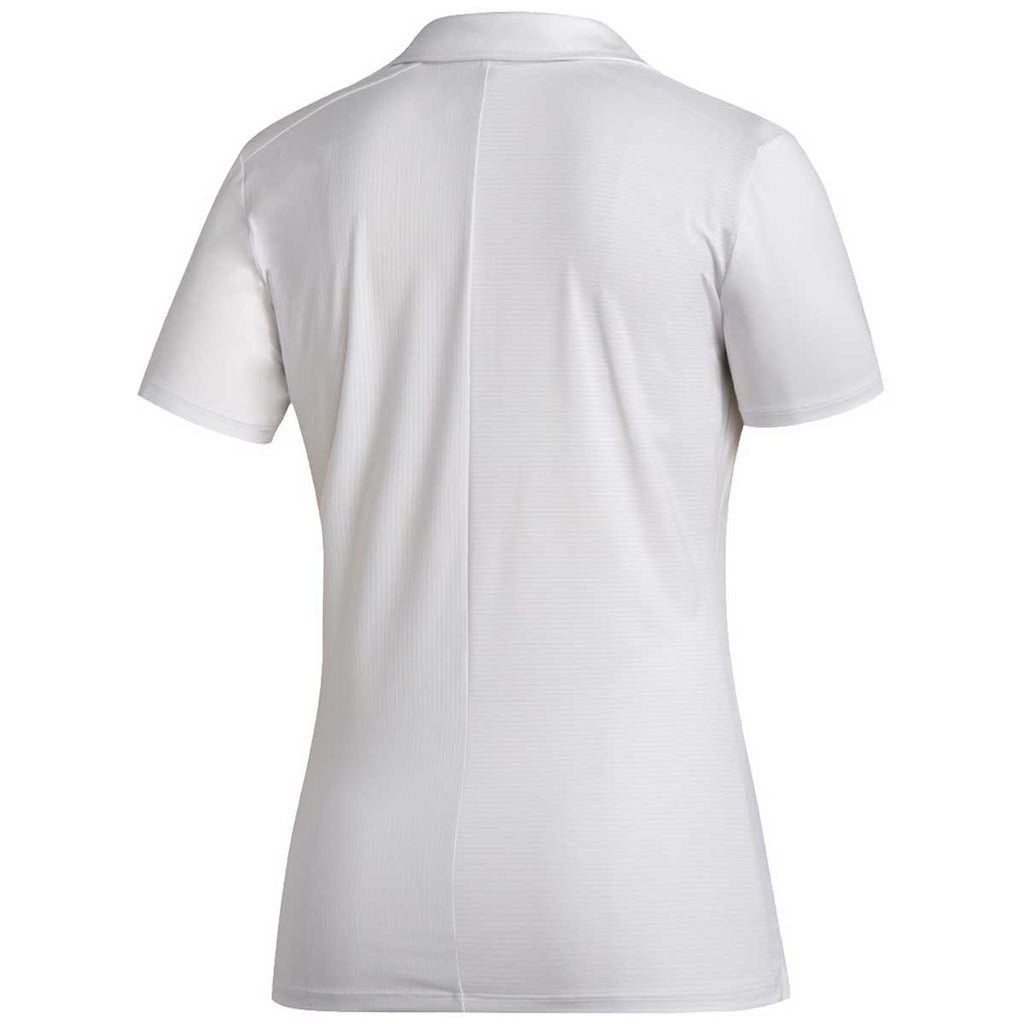 adidas Women's White Aeroready Short Sleeve Polo