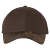 Outdoor Cap Brown Canvas Cap with Camo Visor