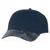 Outdoor Cap Navy Canvas Cap with Camo Visor