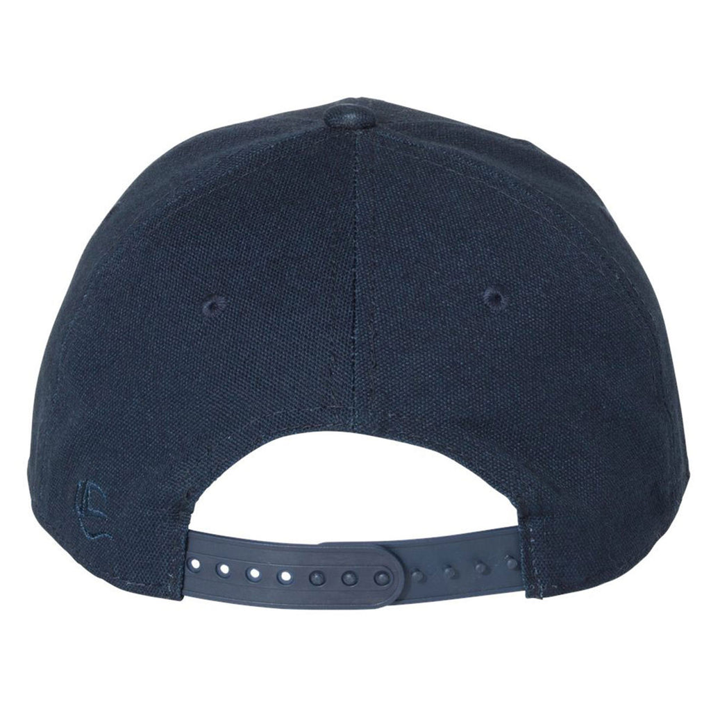 Outdoor Cap Navy Canvas Cap with Camo Visor