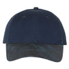 Outdoor Cap Navy Canvas Cap with Camo Visor