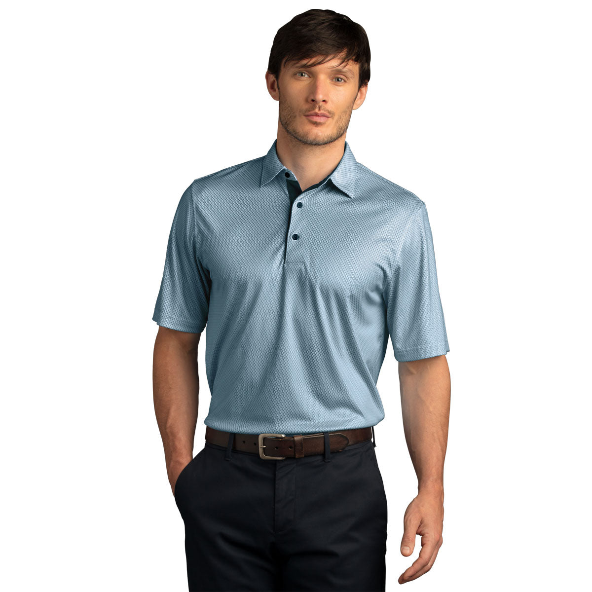 Greg Norman - Men's Play Dry® ML75 Foulard Print Polo – Threadfellows