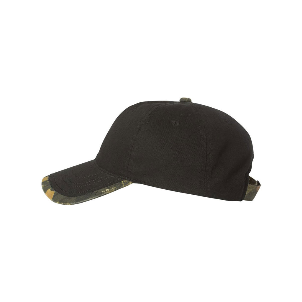 Outdoor Cap Black/Mossy Oak Breakup Frayed Trim Camo Cap