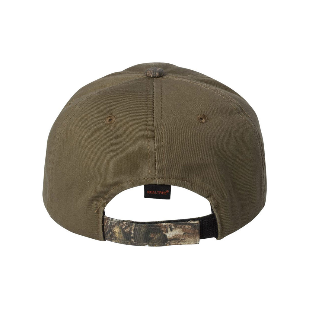 Outdoor Cap Olive/Realtree Xtra Frayed Trim Camo Cap