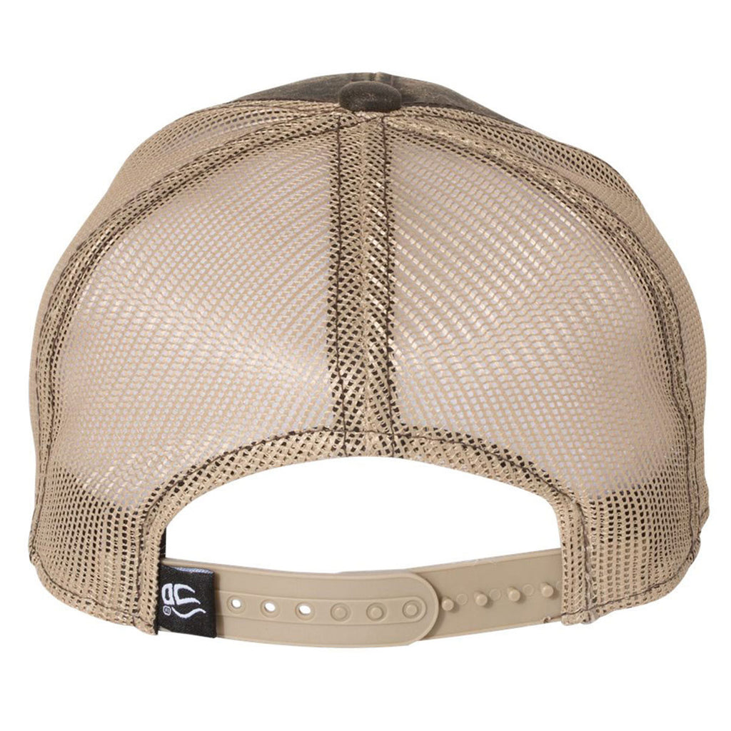 Outdoor Cap Brown/Edge/Tan Distressed Camp Mesh-Back Cap