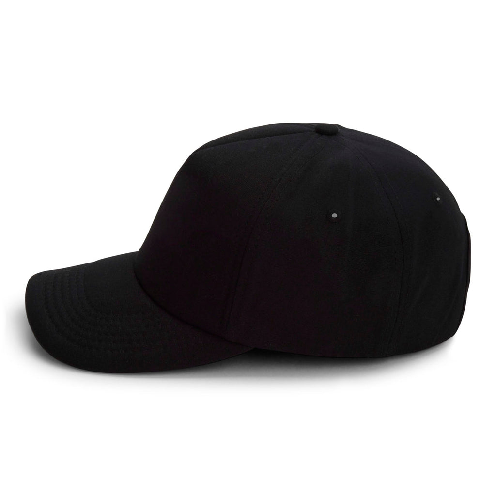 Paramount Apparel Black Five Panel Foam Backed Canvas Cap