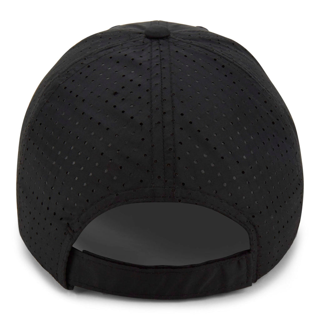 Paramount Apparel Black Soft Structure Low Profile Perforated Performance Cap