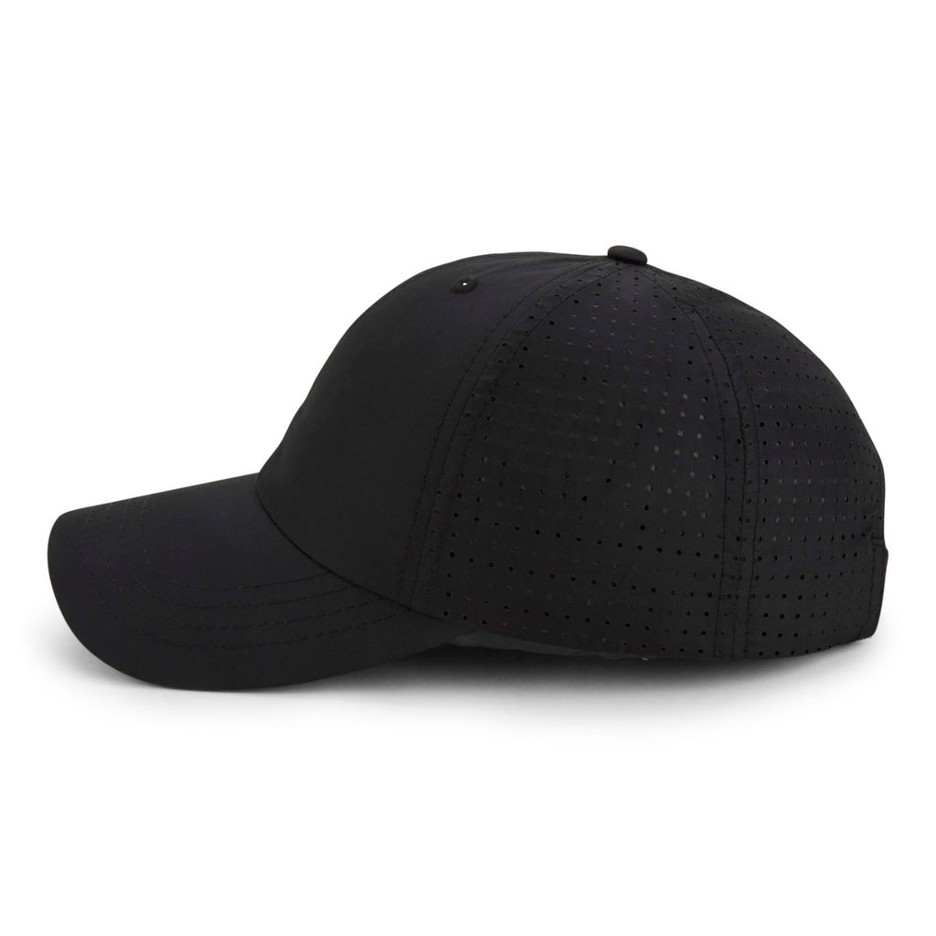 Paramount Apparel Black Soft Structure Low Profile Perforated Performance Cap