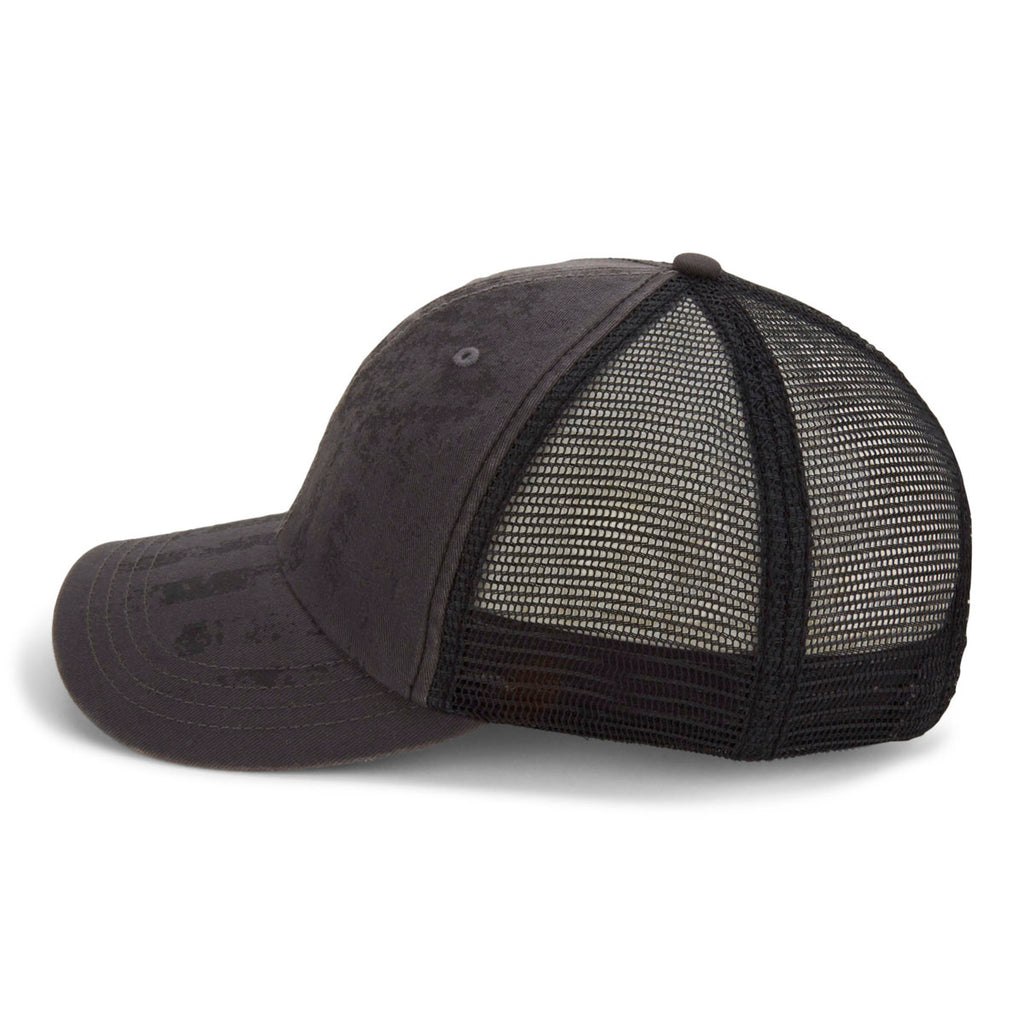 Paramount Apparel Charcoal/Black Patriotic Mesh Back Cap