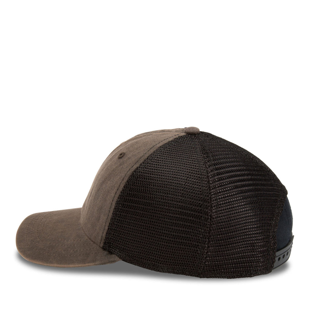 Paramount Apparel Dark Brown/Black Pigment Washed Soft Mesh Cap