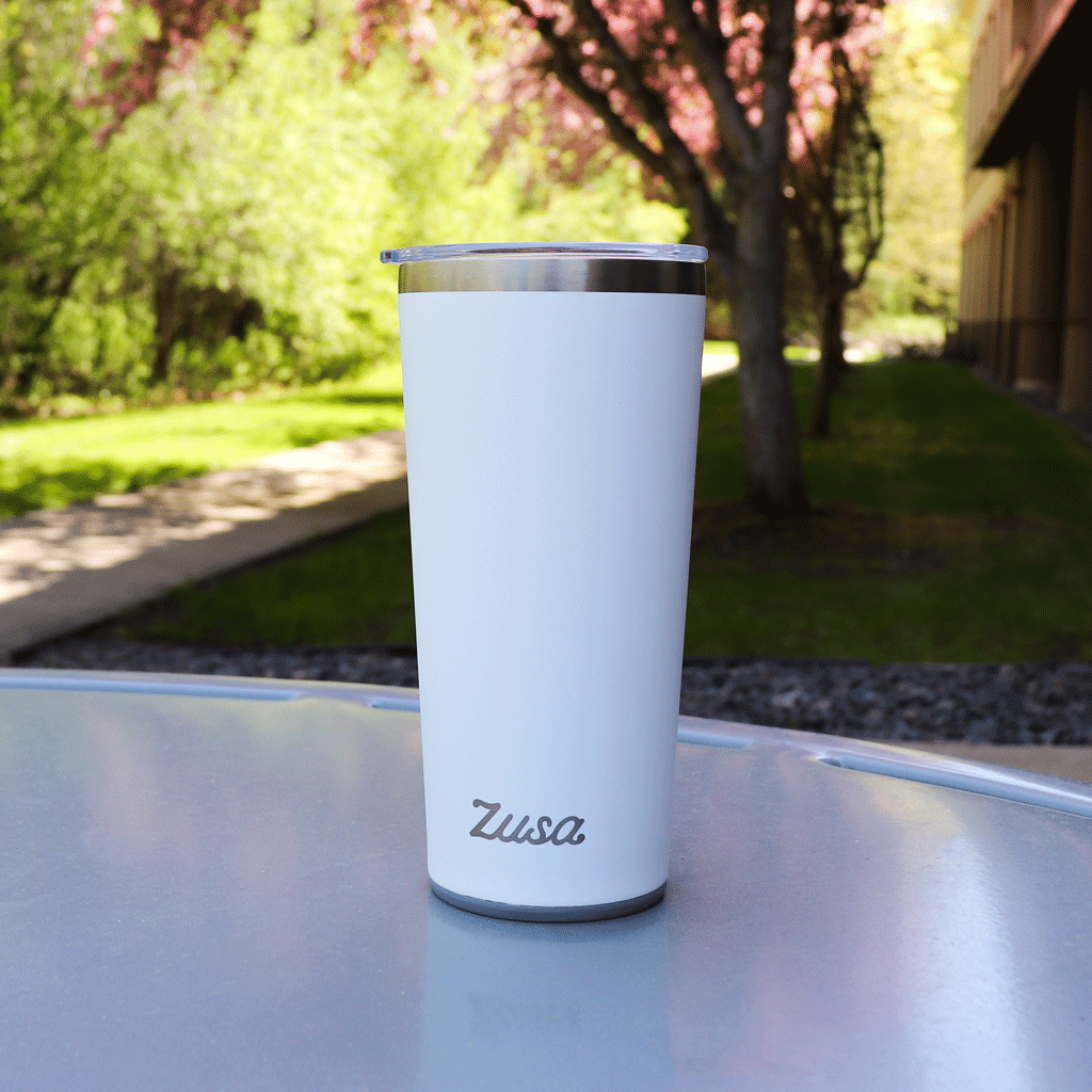 MerchPerks Zusa White Commuter Tumbler