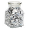 The 1919 Candy Company White Hershey kisses in Large Glass Jar