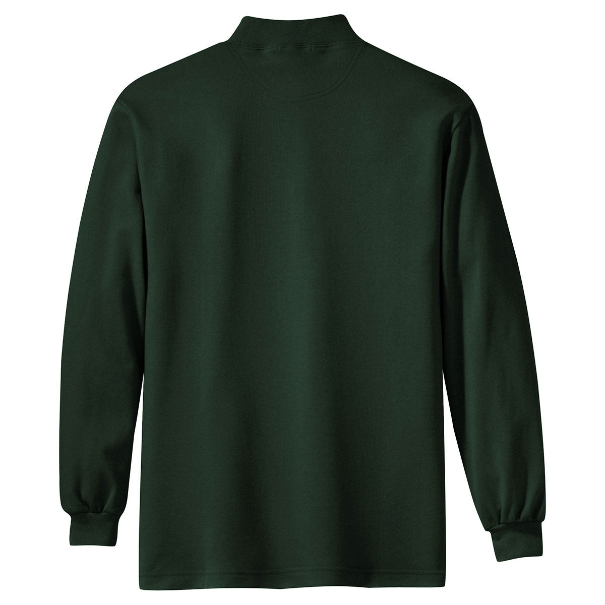 Port Authority Men's Dark Green Interlock Knit Mock Turtleneck