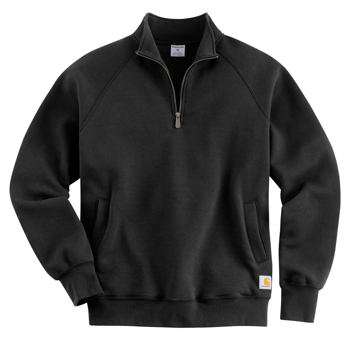 Carhartt Men's Loose Fit Midweight Quarter-Zip Mock-Neck Sweatshirt, Black,  Small : : Clothing, Shoes & Accessories