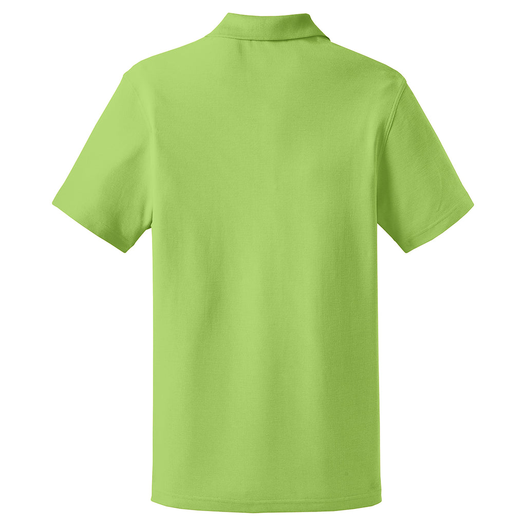 Port Authority Men's Green Oasis EZCotton Pique Polo