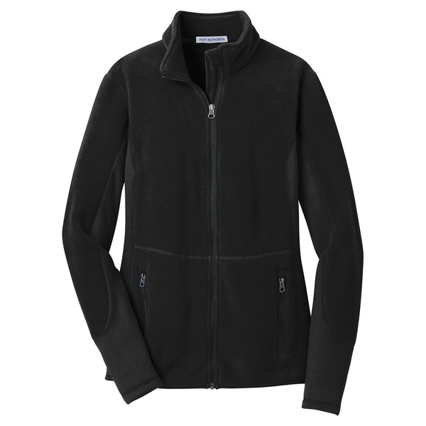 Port Authority Women's Black/Black R-Tek Pro Fleece Full-Zip Jacket