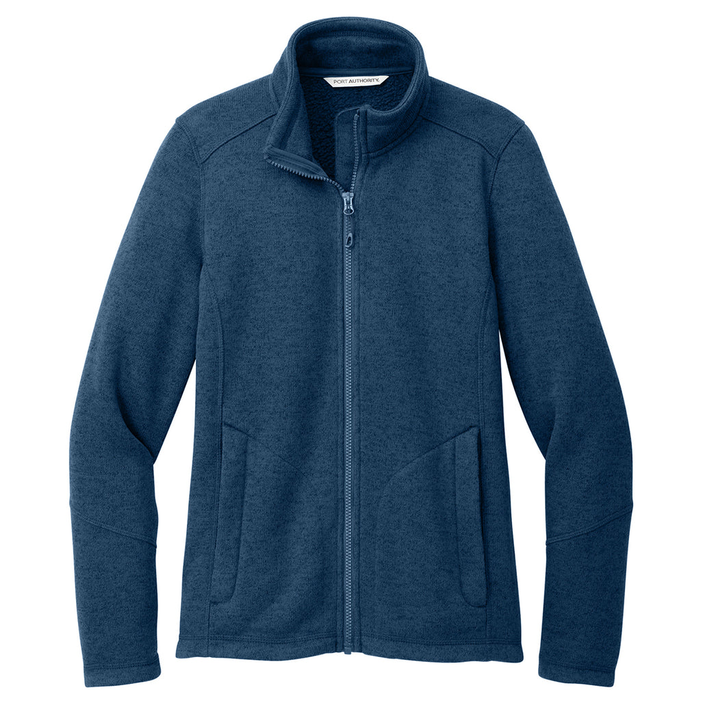 New  Essentials Boys' Full-Zip Polar Fleece Jacket, Navy, Sz