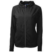 Cutter & Buck Women's Black Adapt Eco Knit Hybrid Recycled Full Zip Jacket