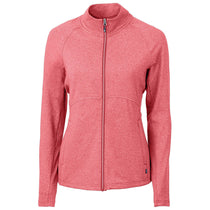 Cutter & Buck Women's Cardinal Red Heather Adapt Eco Knit Heather Recycled Full Zip