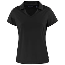 Cutter & Buck Women's Black Daybreak Eco Recycled V-neck Polo