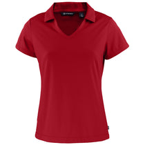 Cutter & Buck Women's Cardinal Red Daybreak Eco Recycled V-neck Polo