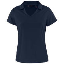 Cutter & Buck Women's Navy Blue Daybreak Eco Recycled V-neck Polo