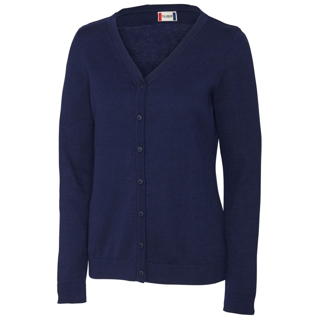 Clique Women's Navy Imatra V-neck Cardigan